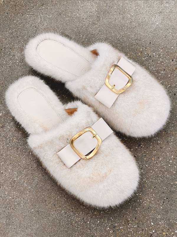 [프리오더]Winter Special Fur Slipper_RB4SL017_Ivory